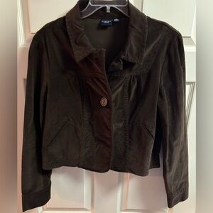 Ladies Sonoma Dark Brown Corduroy Blazer, size Medium. Excellent Like New.